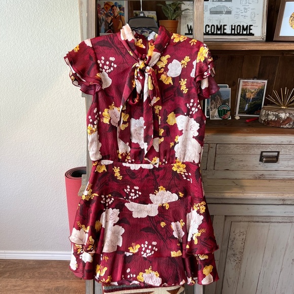 Alice + Olivia women’s Lashay silk dress size 10